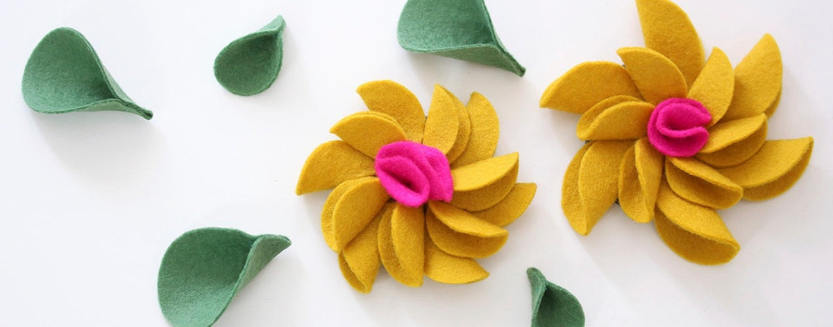 Süße Blütenbroschen basteln