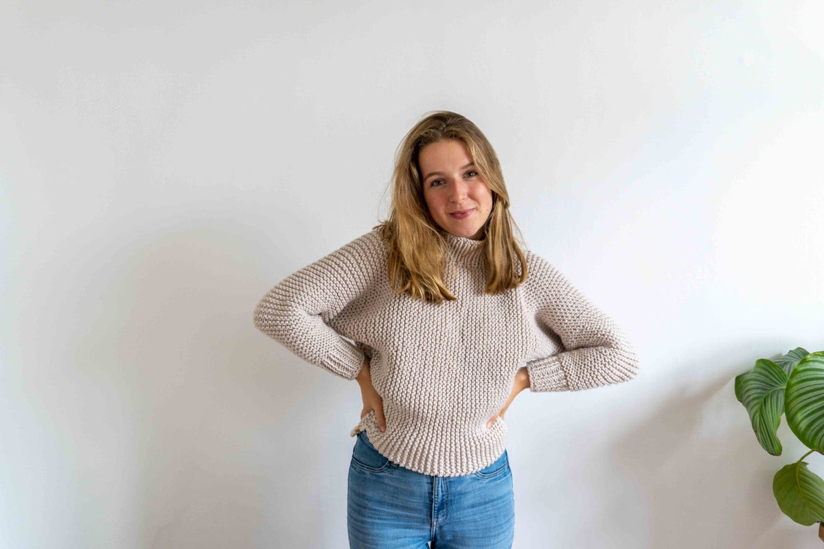 Pullover am Stück stricken