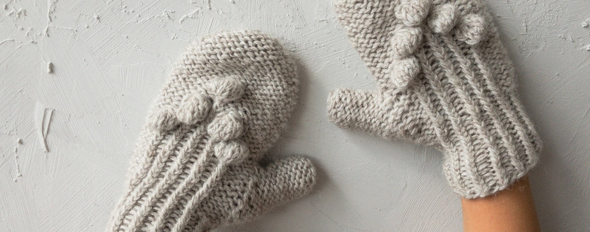 Handschuhe mit Popcorn-Muster für die ganze Familie