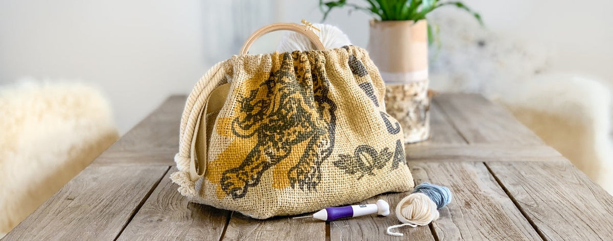 Beutel aus Jutesack nähen
