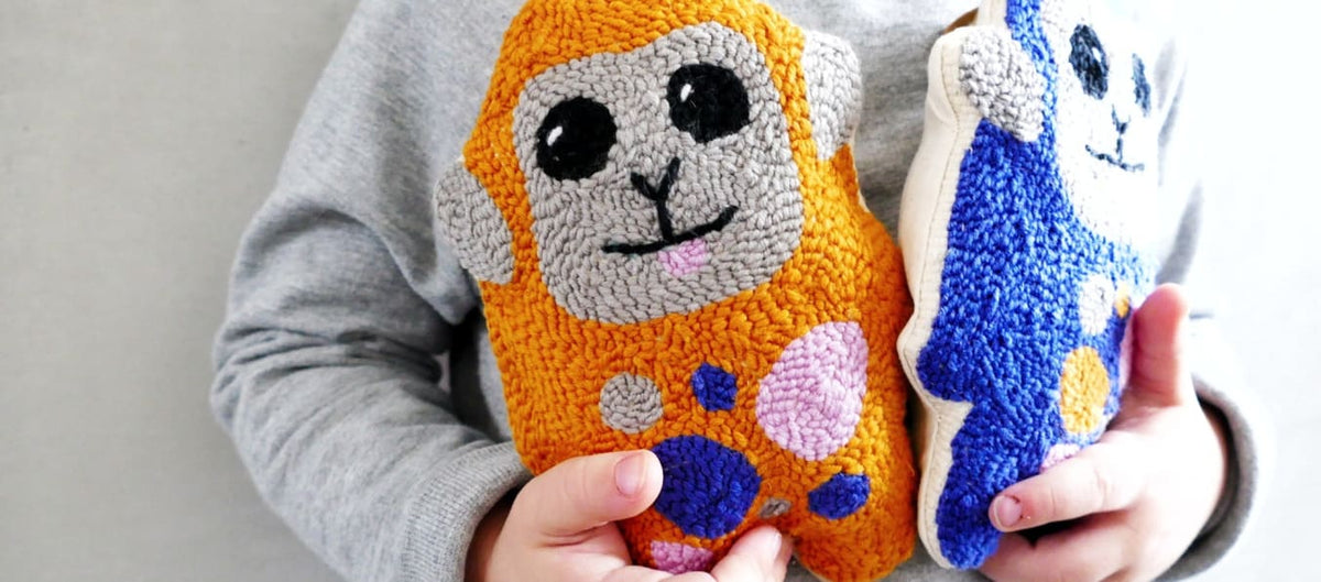 Süßes Äffchen mit der Punch Needle Technik